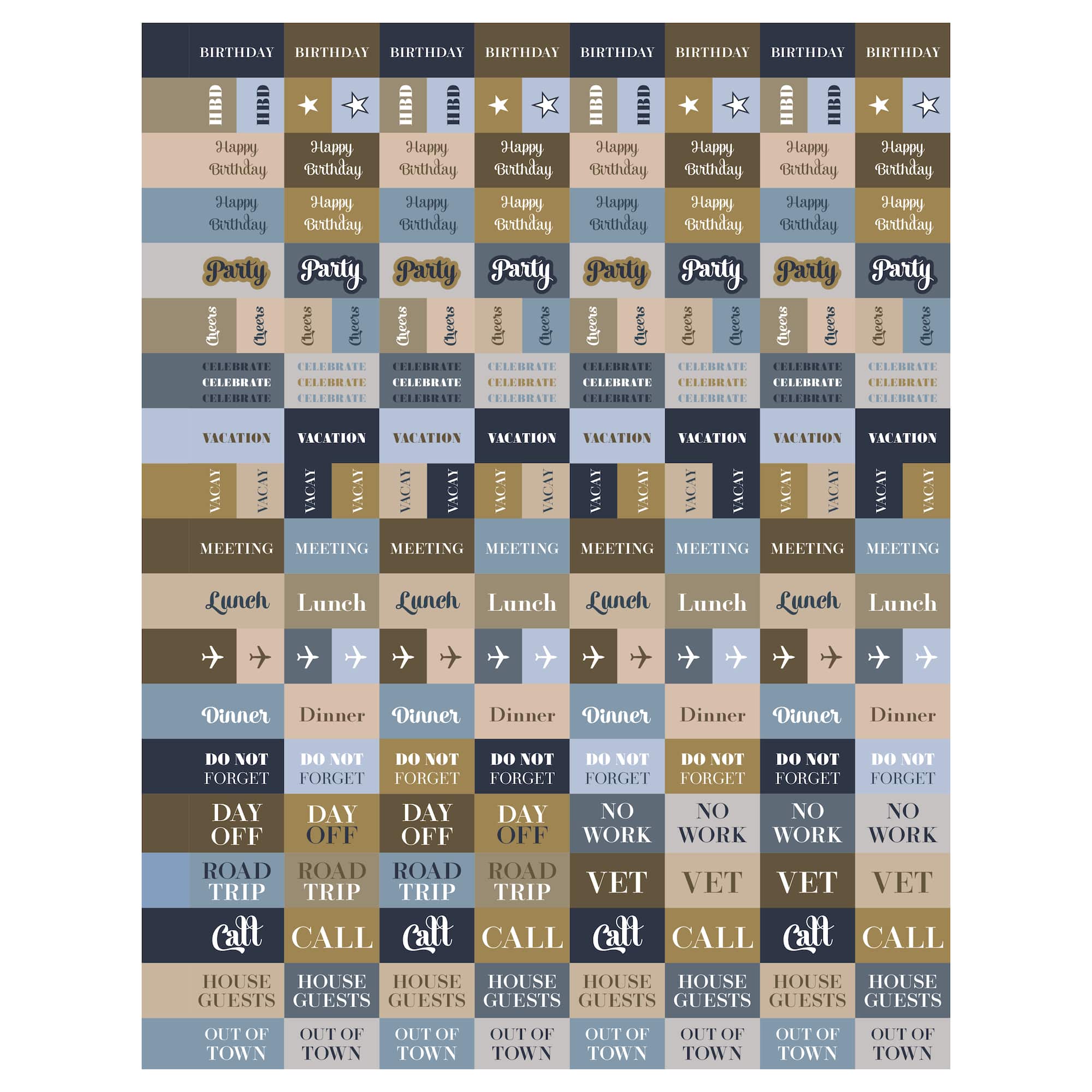 2026 Tres Belle Blue Large Weekly Monthly Planner